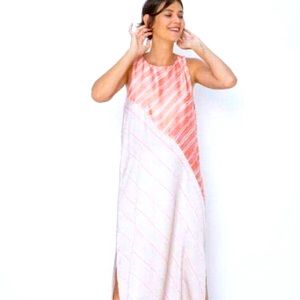 HOST PICK ⭐️ Zara pink stripe satin midi dress - S